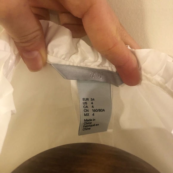 H&M NEVER WORN Cotton Poplin Top! - Picture 3 of 4